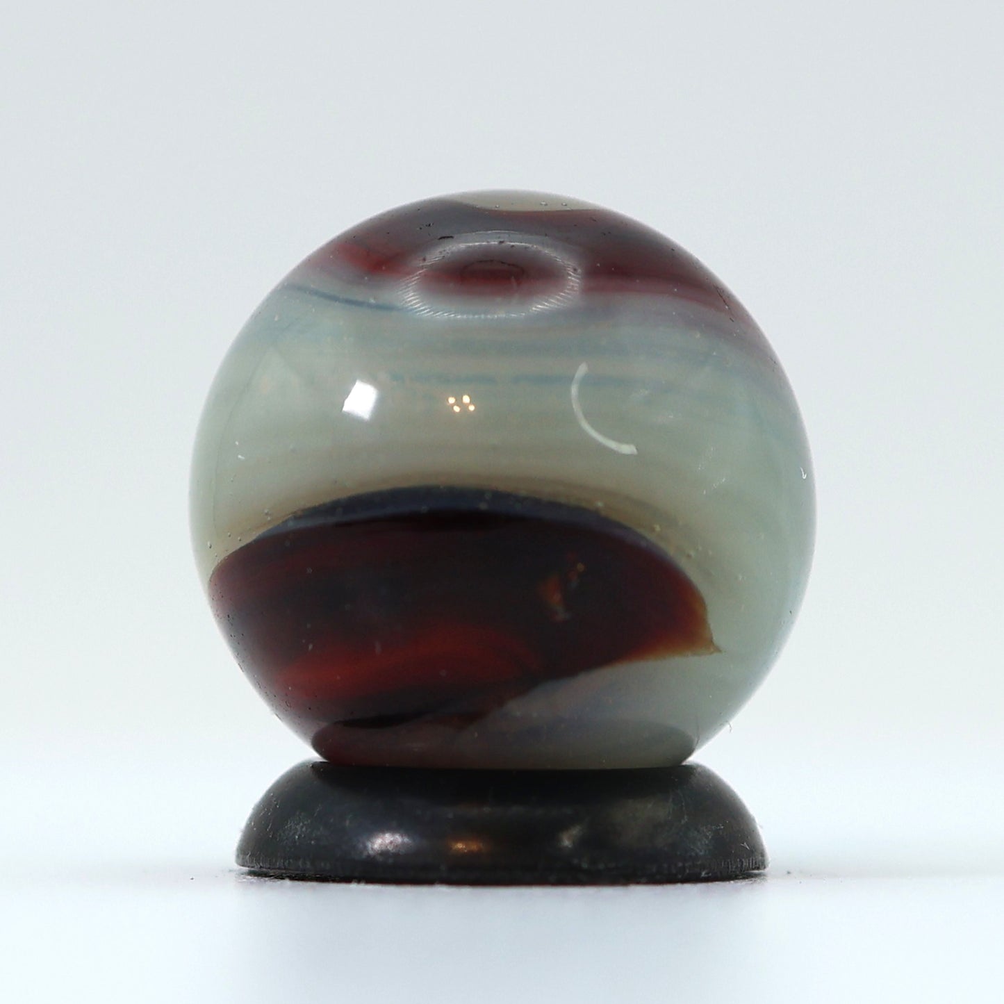 5/8" Akro Agate Special Corkscrew Translucent w/ Oxblood - Uranium NM-