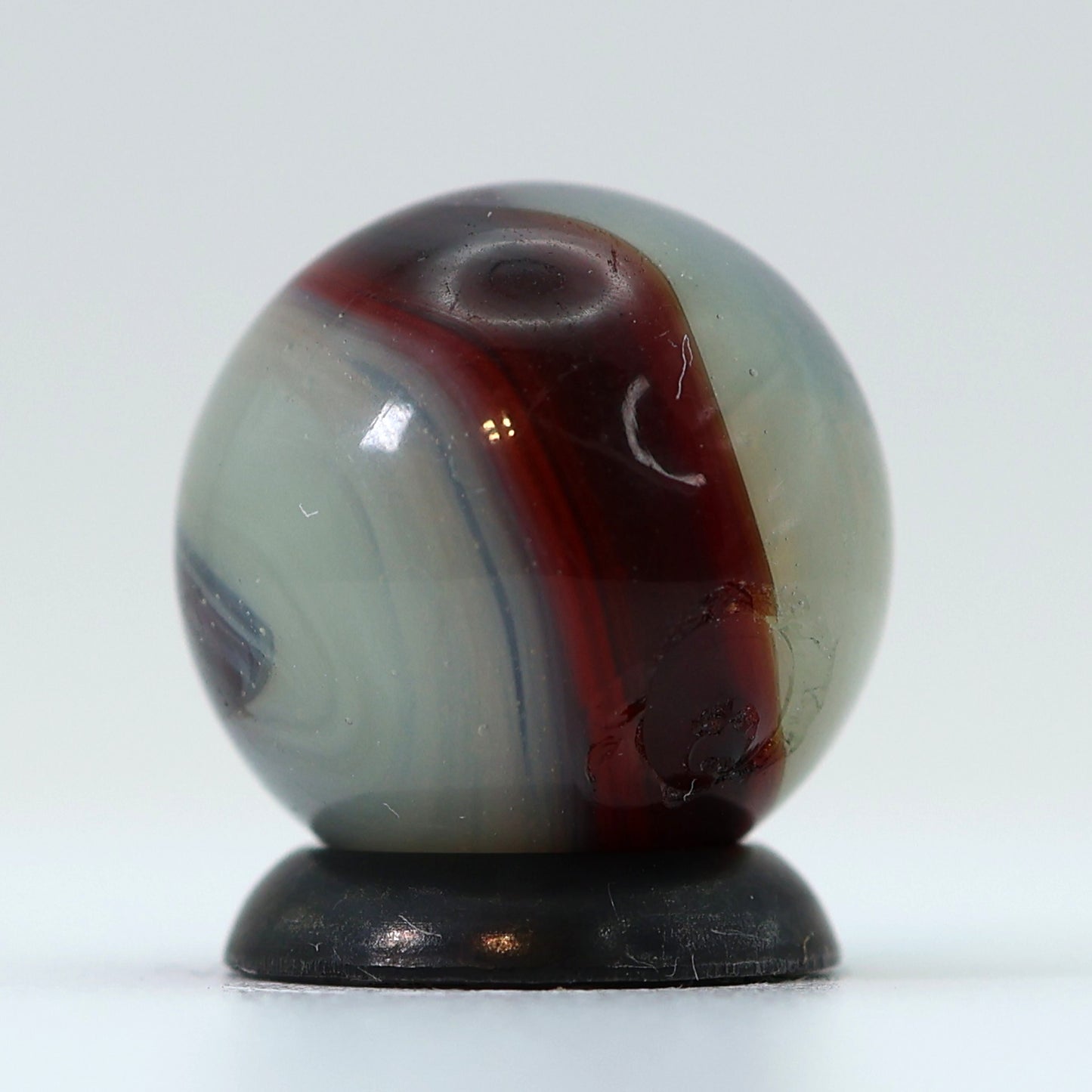 5/8" Akro Agate Special Corkscrew Translucent w/ Oxblood - Uranium NM-