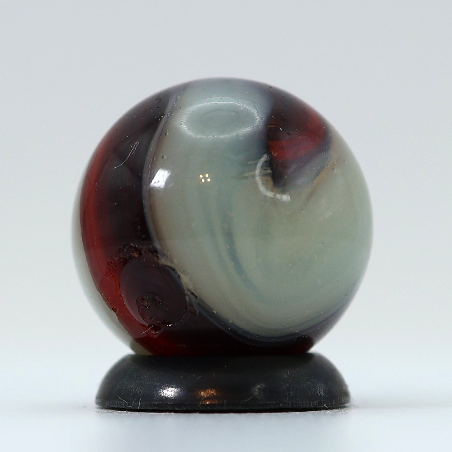 5/8" Akro Agate Special Corkscrew Translucent w/ Oxblood - Uranium NM-