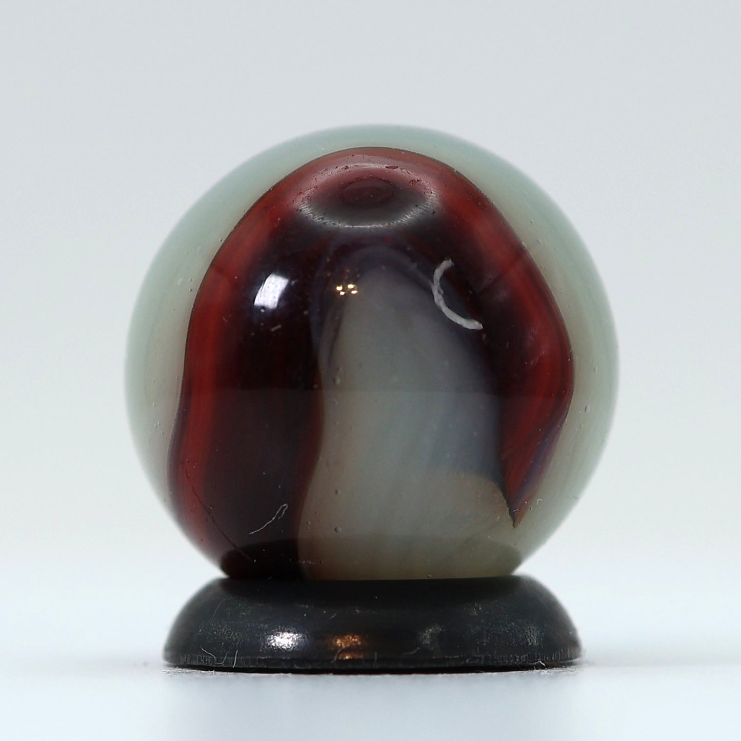 5/8" Akro Agate Special Corkscrew Translucent w/ Oxblood - Uranium NM-