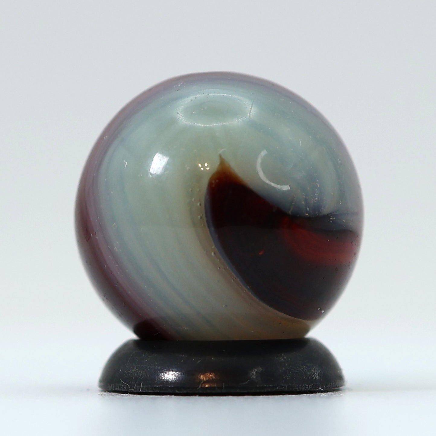 5/8" Akro Agate Special Corkscrew Translucent w/ Oxblood - Uranium NM-