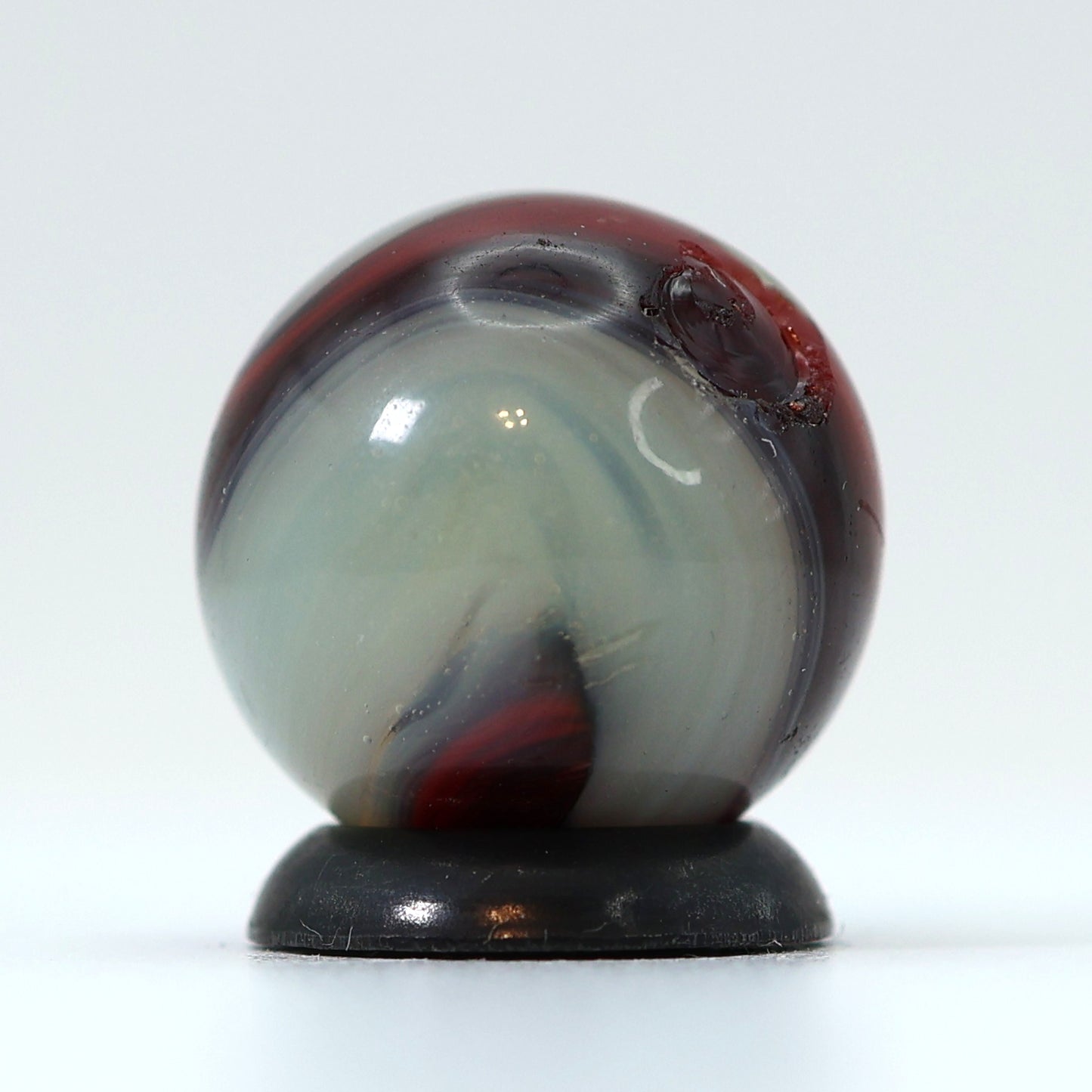 5/8" Akro Agate Special Corkscrew Translucent w/ Oxblood - Uranium NM-
