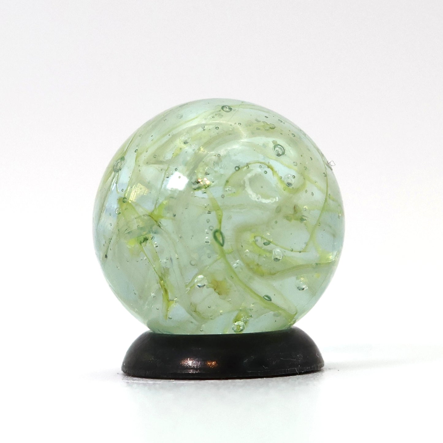 5/8" VINTAGE Veiligglas Yellow & White MINT