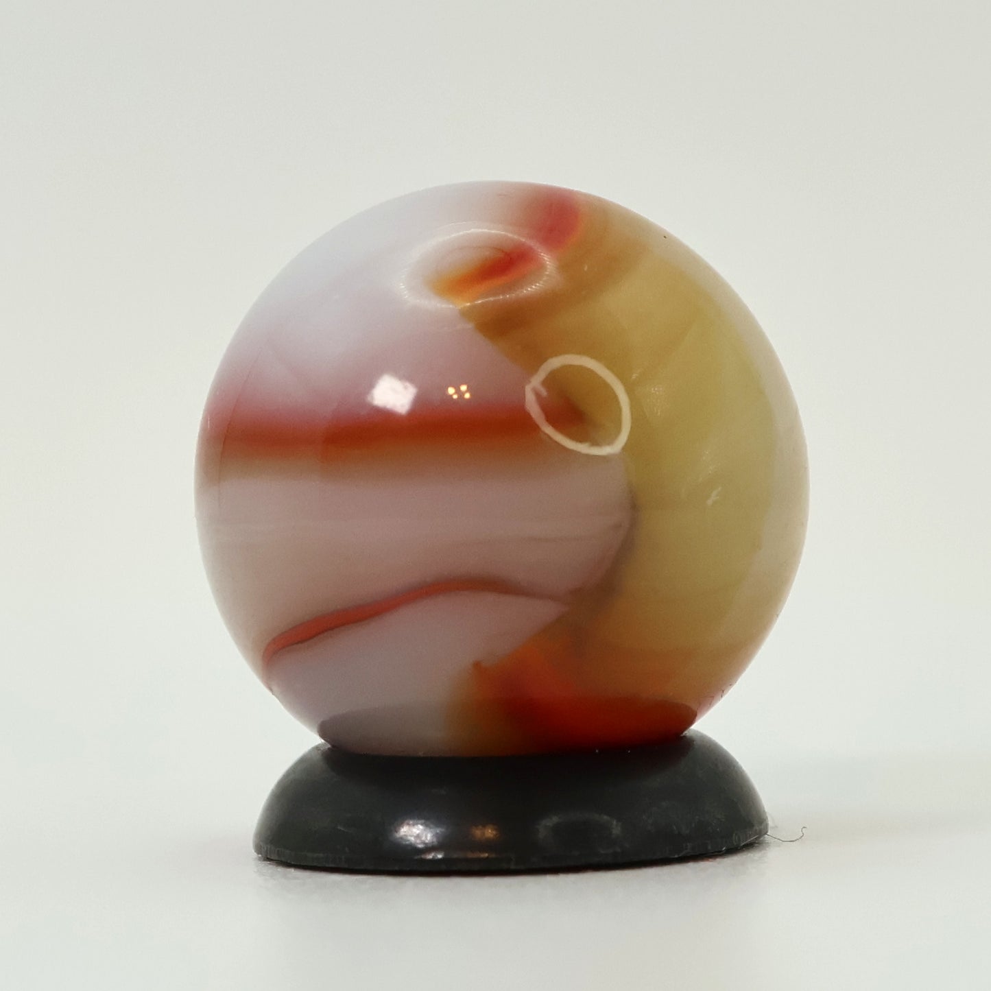5/8" Peltier Rainbo Cloudy Marble Brown Orange M-