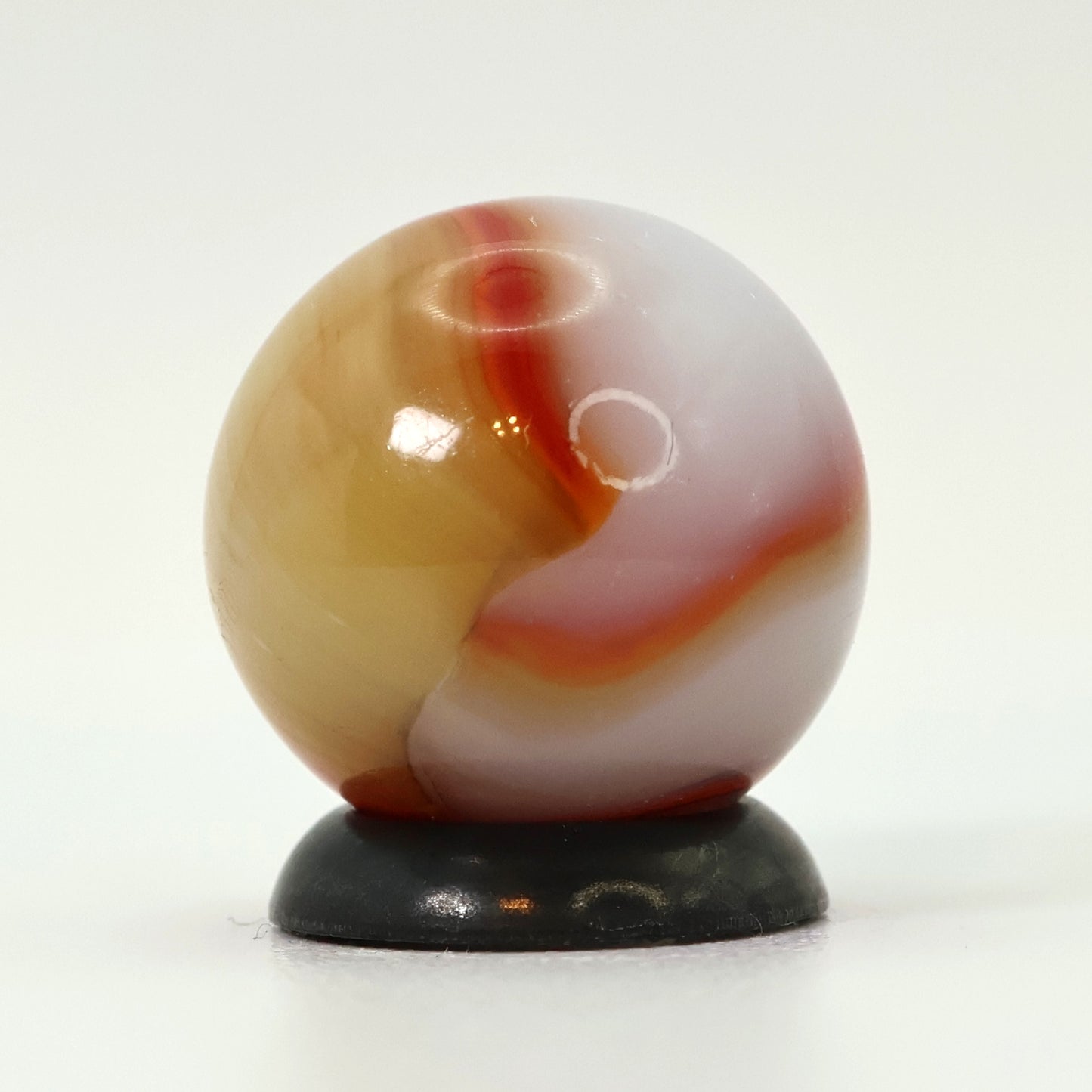 5/8" Peltier Rainbo Cloudy Marble Brown Orange M-
