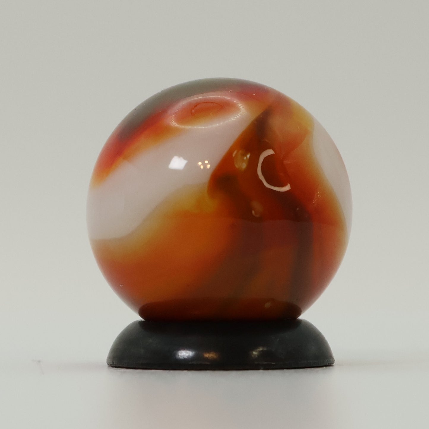 5/8" Vitro Agate Swirled All Red Marble NM+