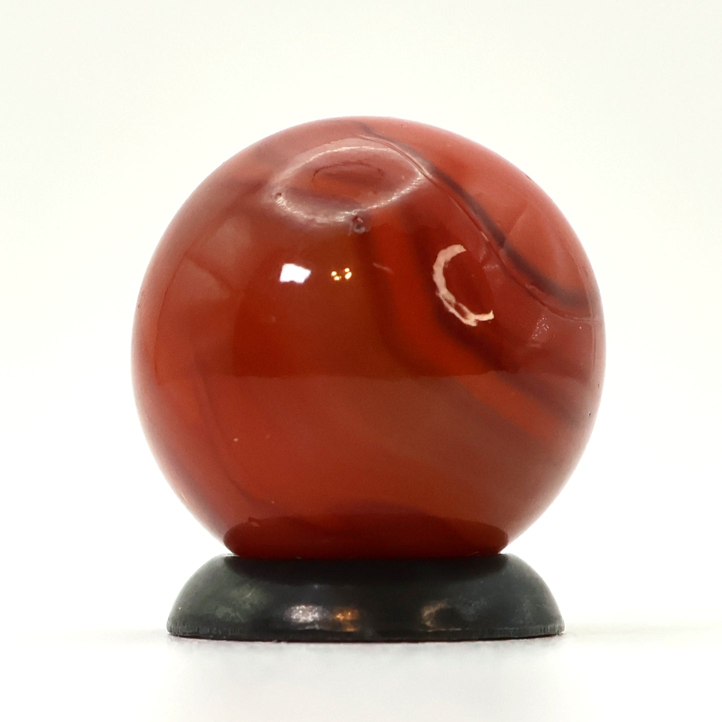 5/8" Swirl Marble Red on Red NM+