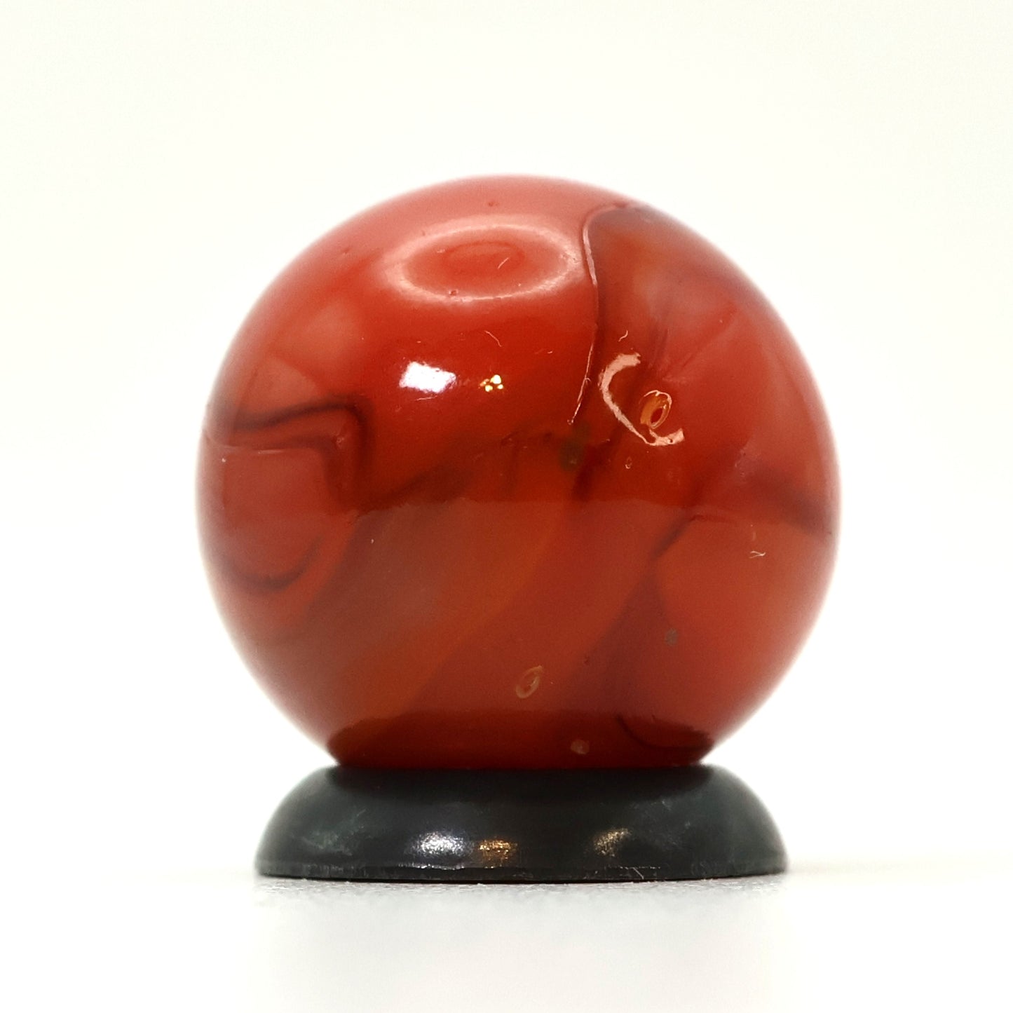 5/8" Swirl Marble Red on Red NM+