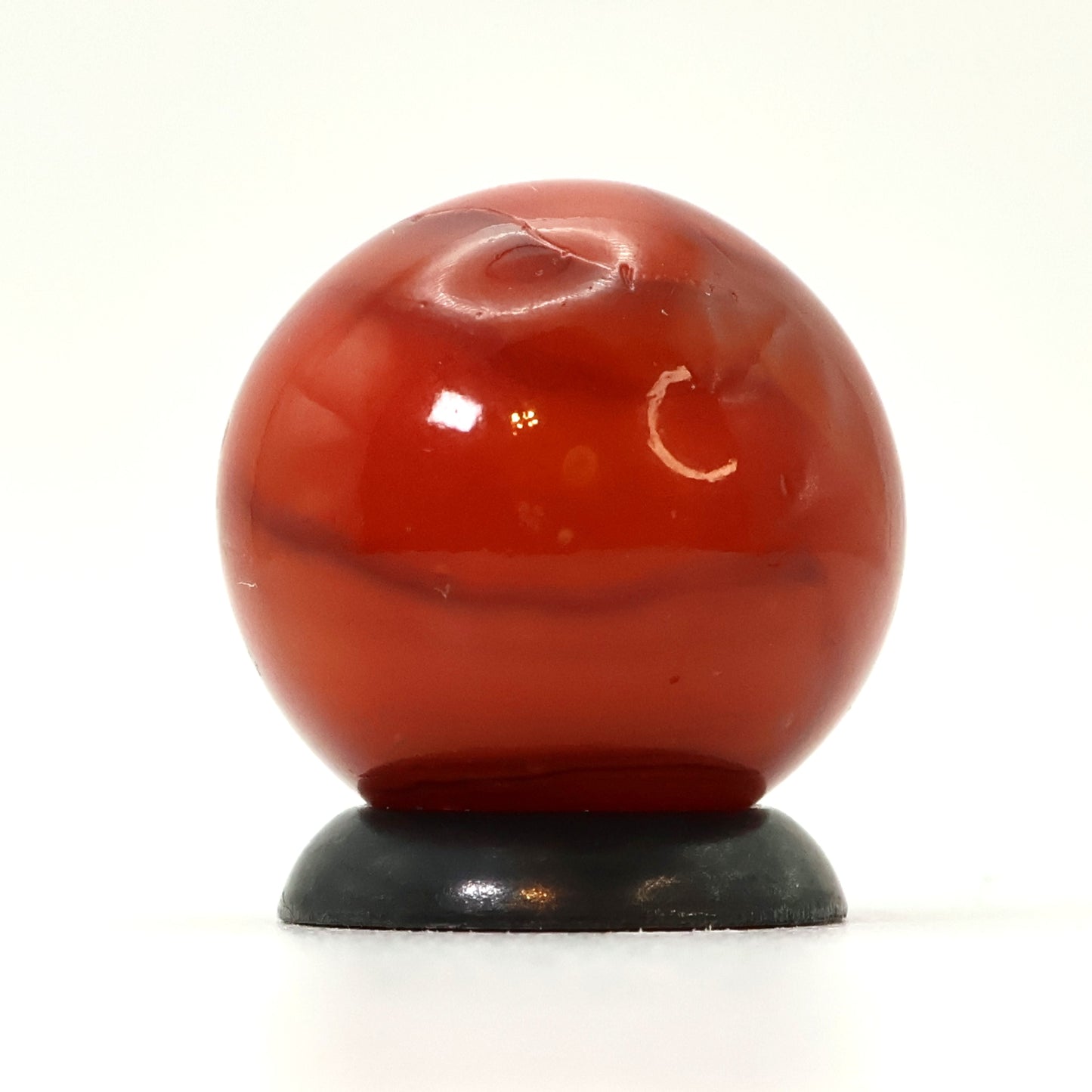 5/8" Swirl Marble Red on Red NM+