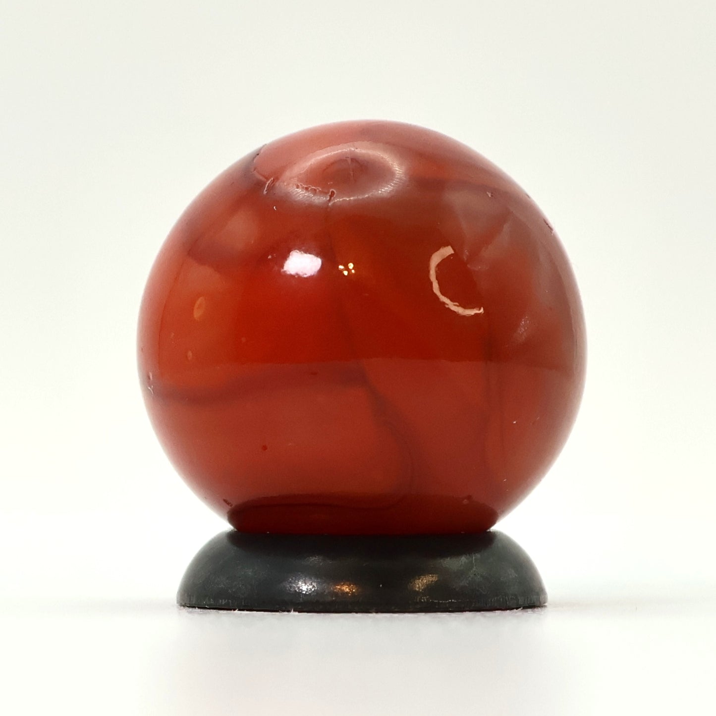 5/8" Swirl Marble Red on Red NM+