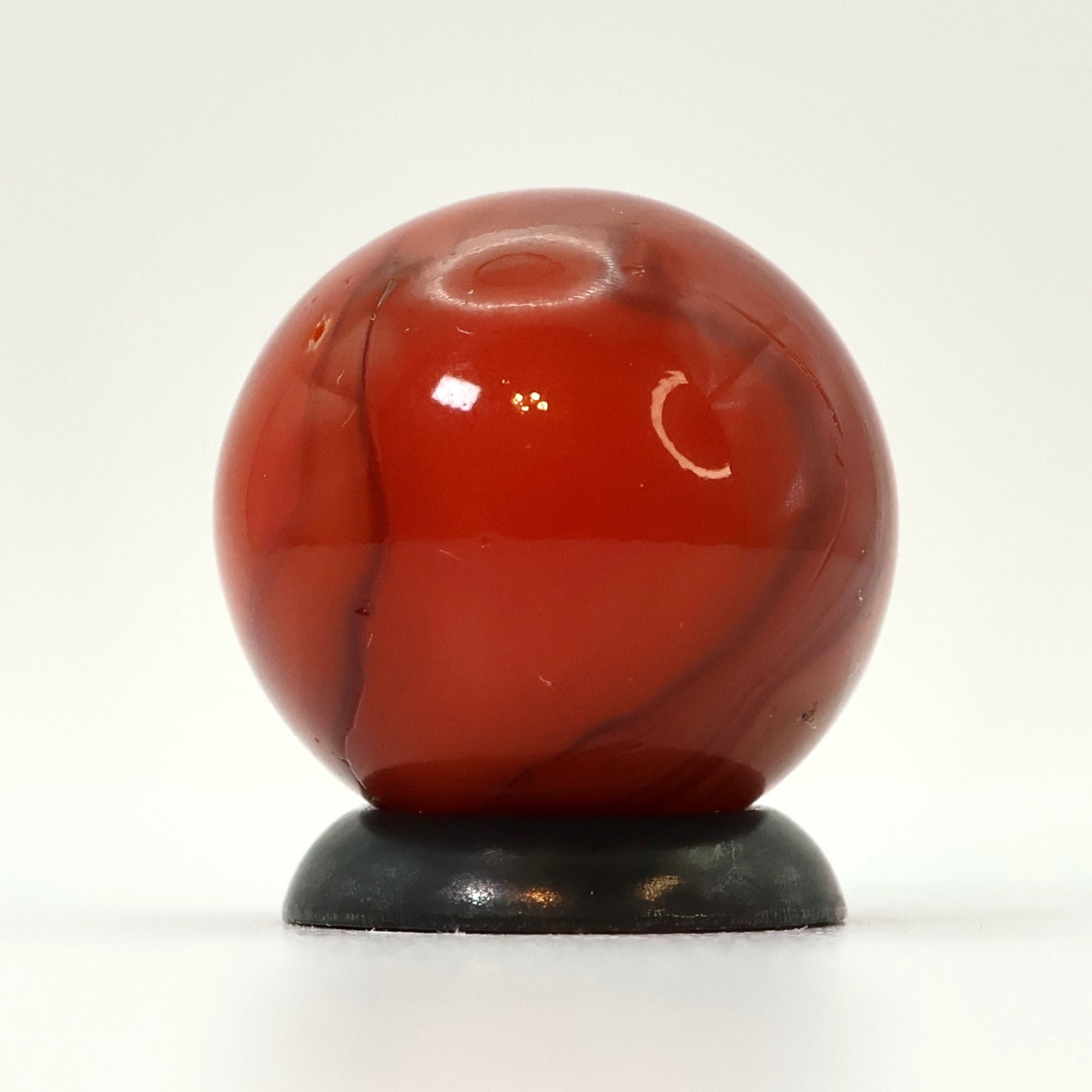 5/8" Swirl Marble Red on Red NM+