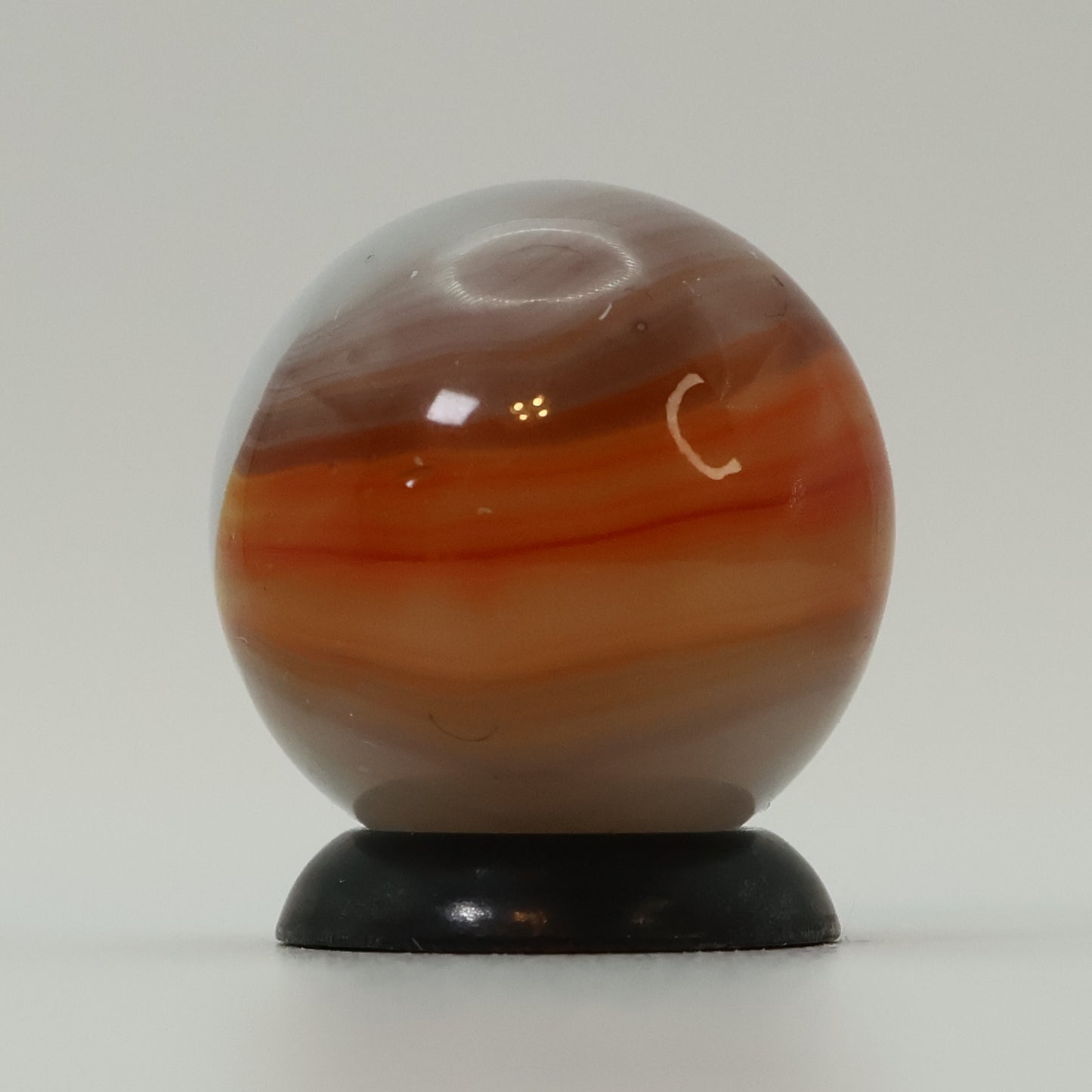 5/8" Vtg Akro Agate Patch Marble Purple & Orange Great Colors! NM