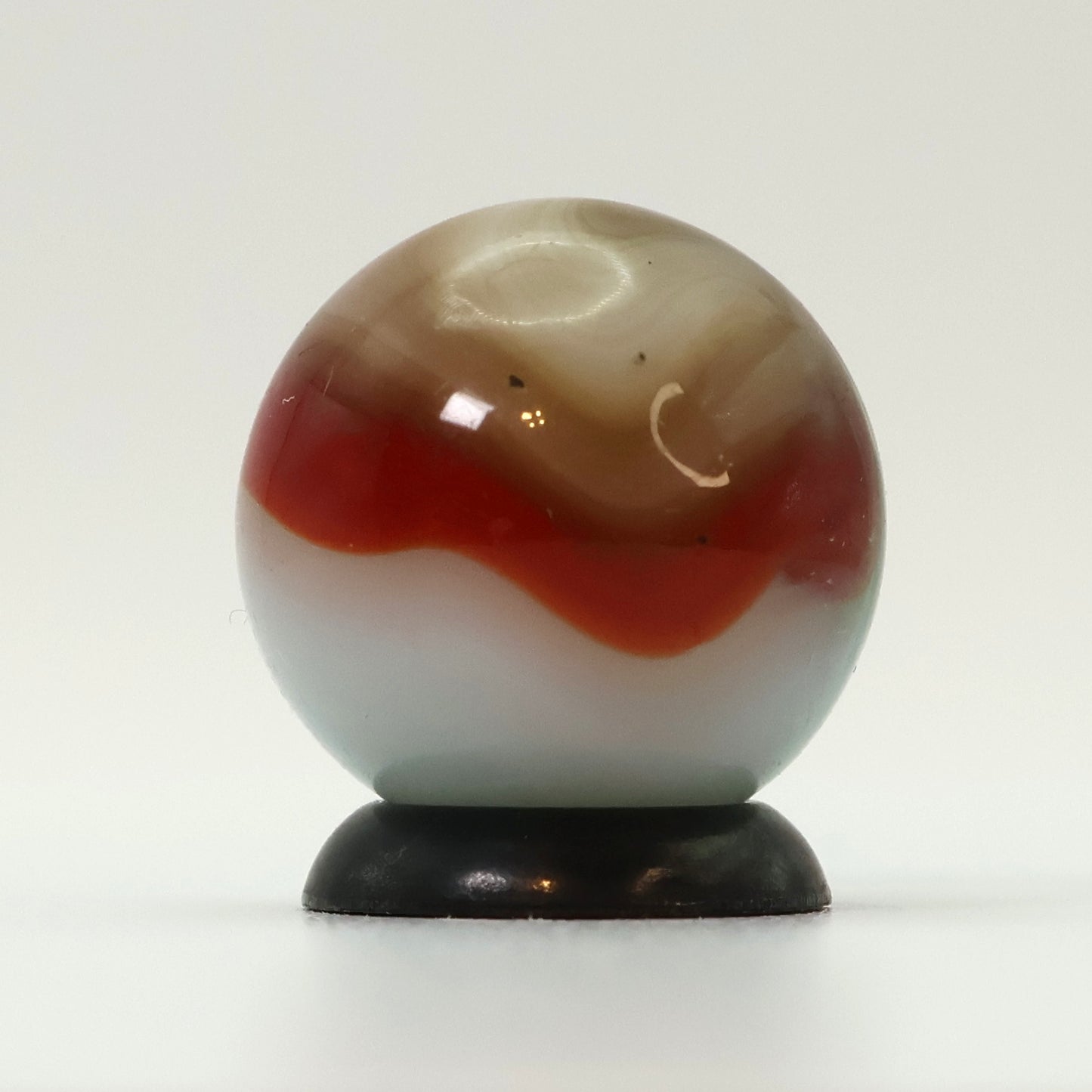 5/8" Vitro Agate Tri-Lite Marble Interesting Colors and swirled NM