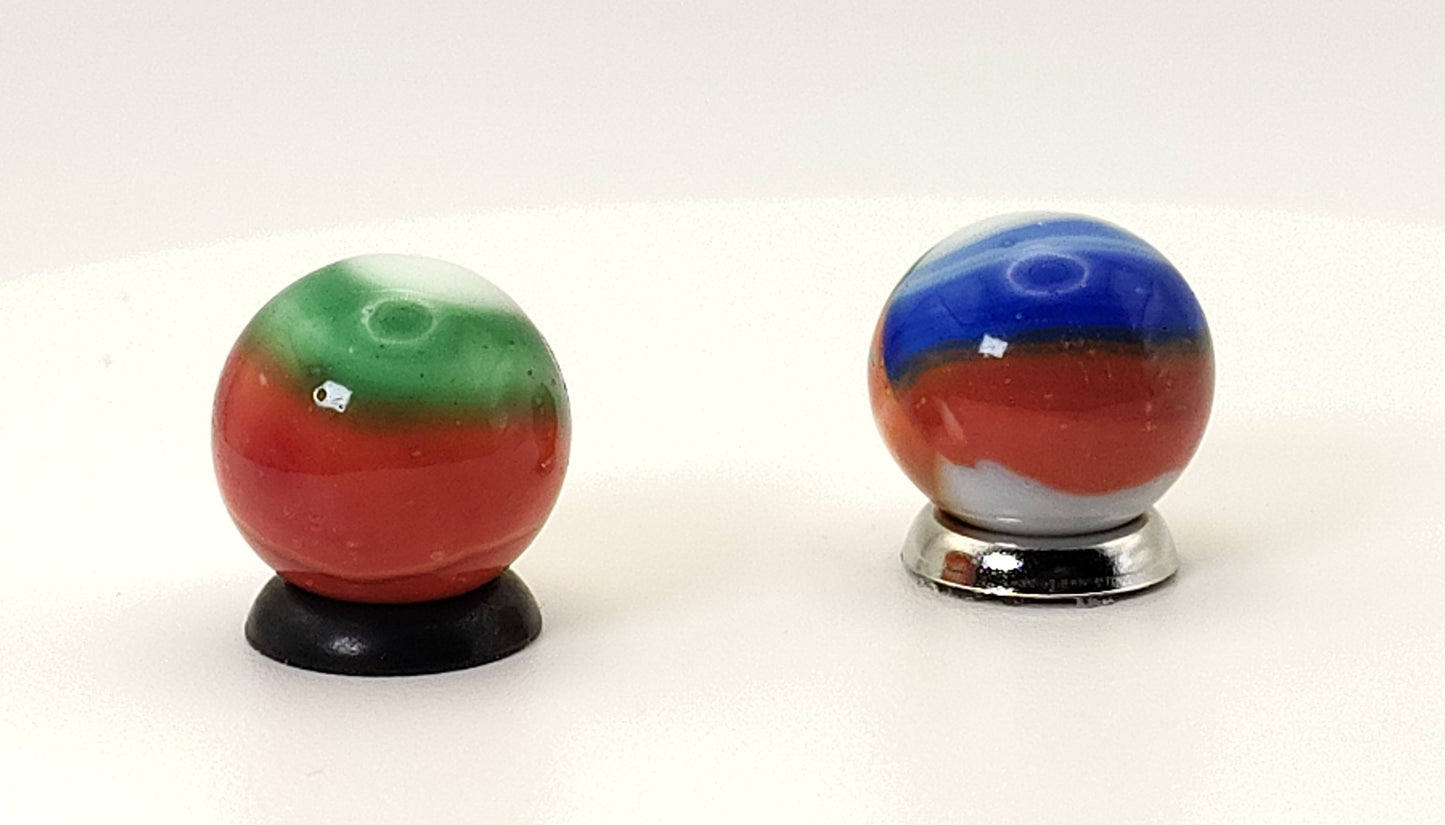 2pk ~15.5mm Marble King Aventurine Marbles "Collectible" Condition - Many moons
