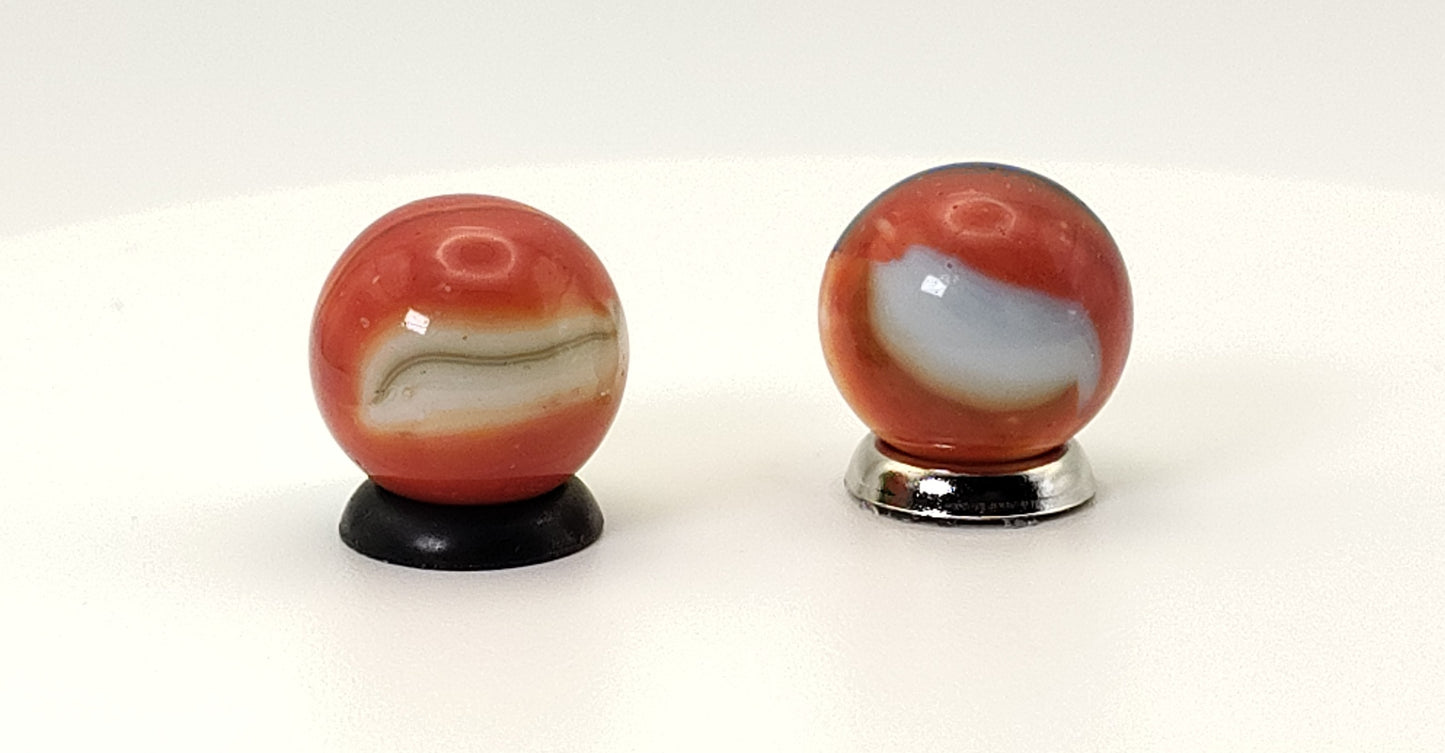 2pk ~15.5mm Marble King Aventurine Marbles "Collectible" Condition - Many moons