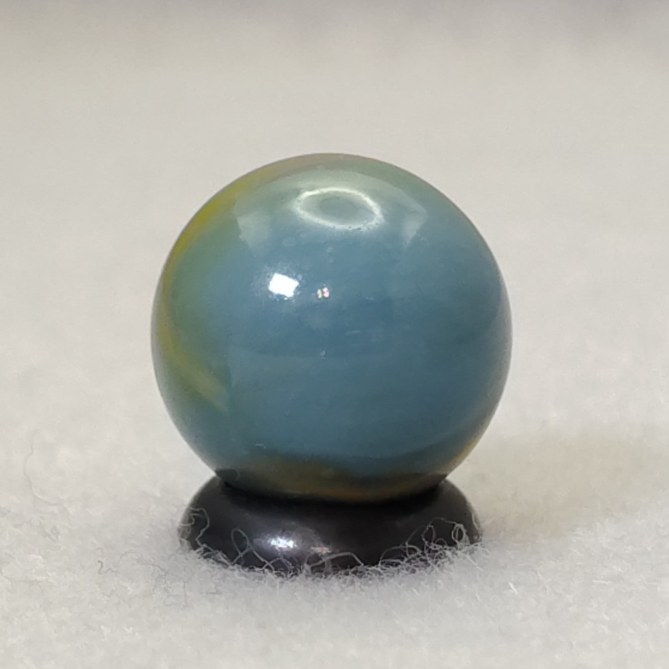 15.5mm Peltier Rainbo Marble Gray w/ Orange Ribbons UV M-