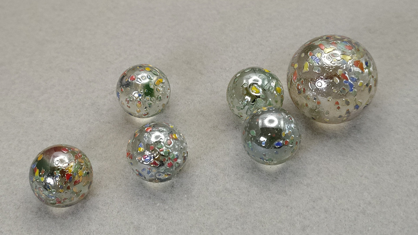 5/8" to 1" 6pk Vacor Asteroid Marbles 4- players & 1 shooter M