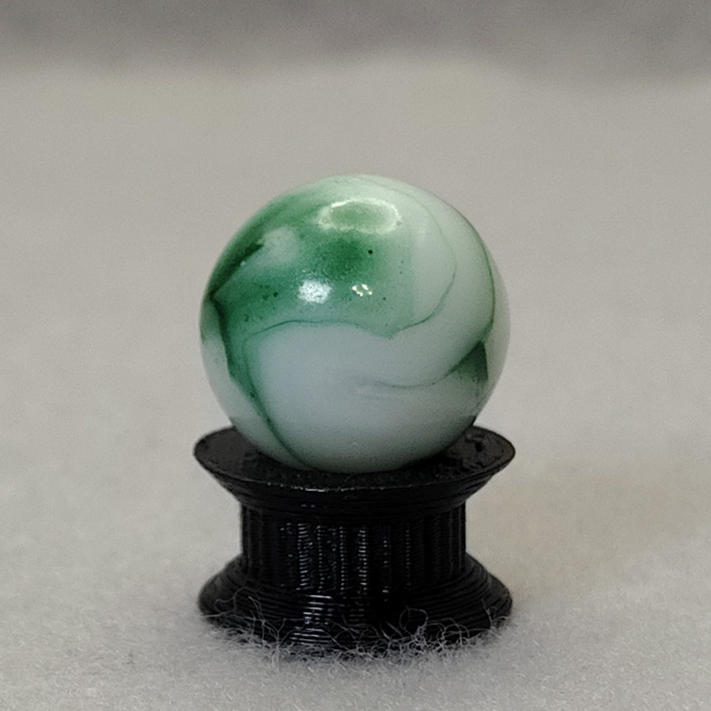 15mm Alley Agate Shimmering Spruce Marble AV! manganese green glow NM+