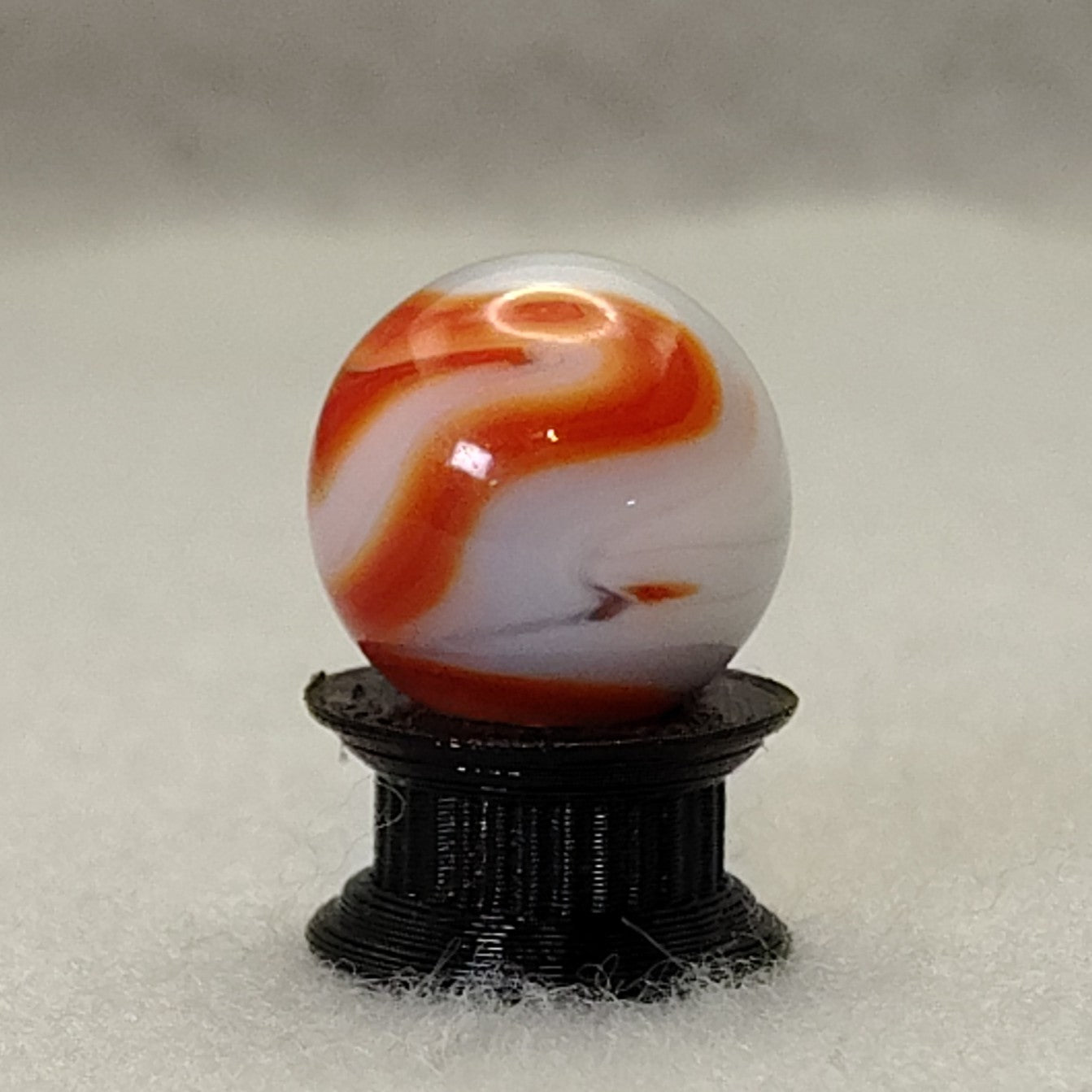 15.5mm Champion? Swirl Marble - Red White & Blue NM++ Small Cold Crease
