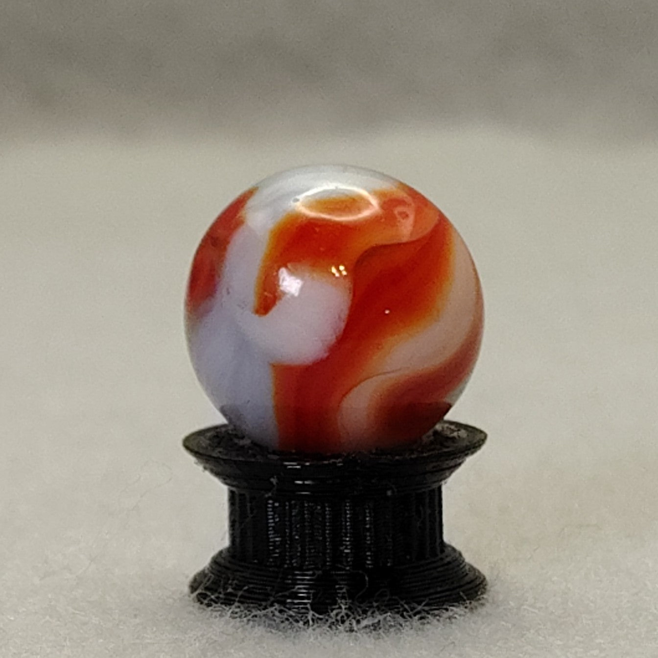 15.5mm Champion? Swirl Marble - Red White & Blue NM++ Small Cold Crease