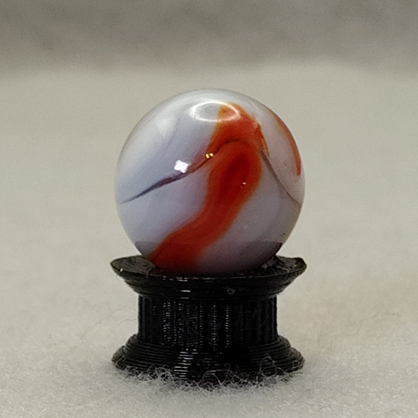 15.5mm Champion? Swirl Marble - Red White & Blue NM++ Small Cold Crease