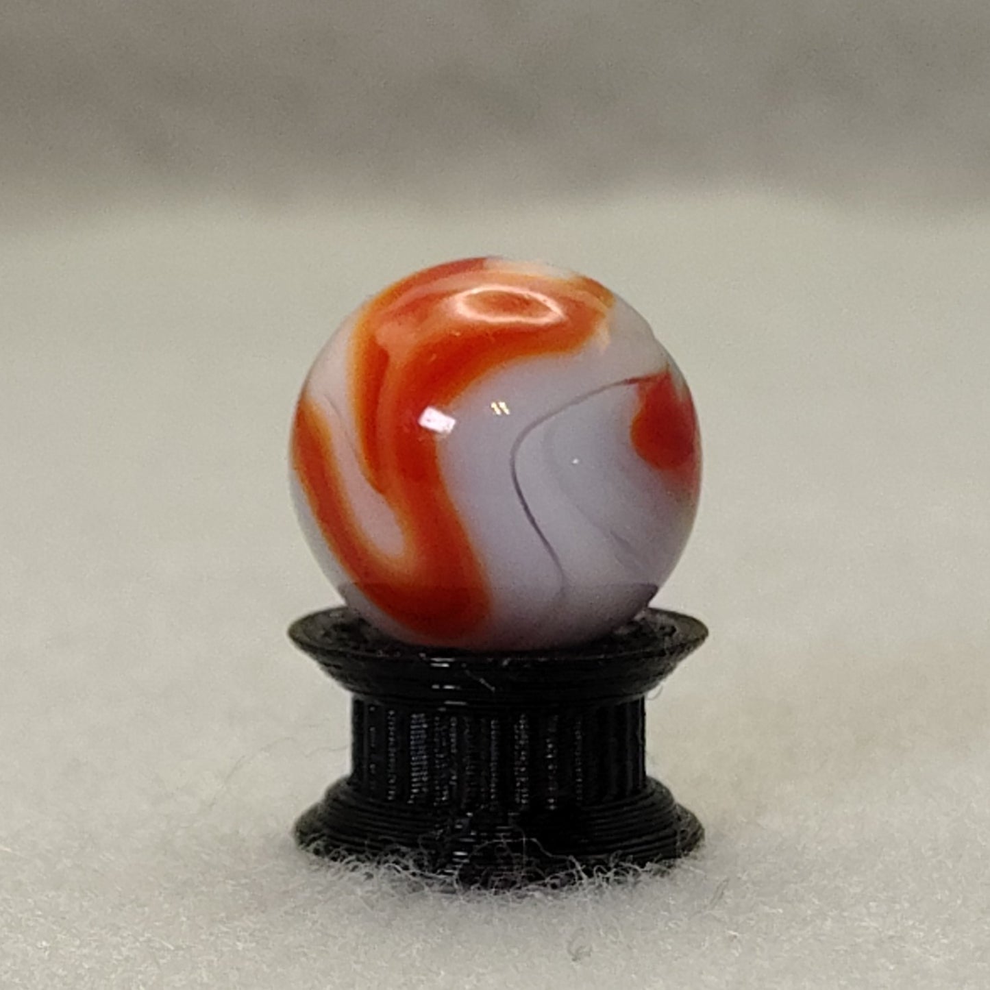 15.5mm Champion? Swirl Marble - Red White & Blue NM++ Small Cold Crease
