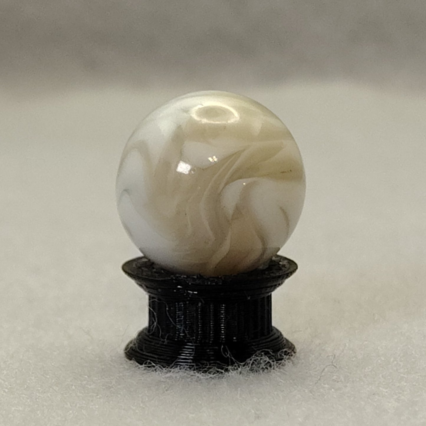17mm Translucent Swirl Marble Tan & White Alley? Gorgeous! M-