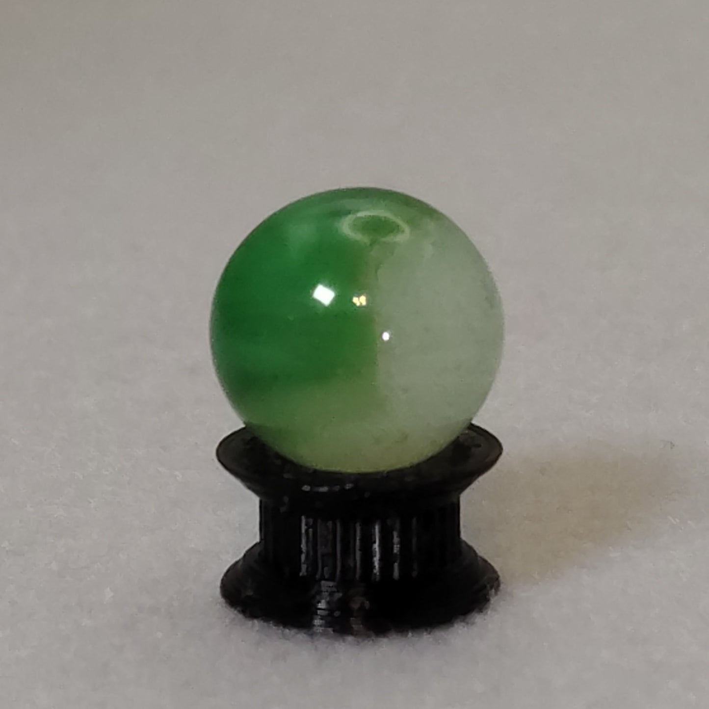 16mm Akro Agate Marble: Mossy Agate Green w/Aventurine NM+