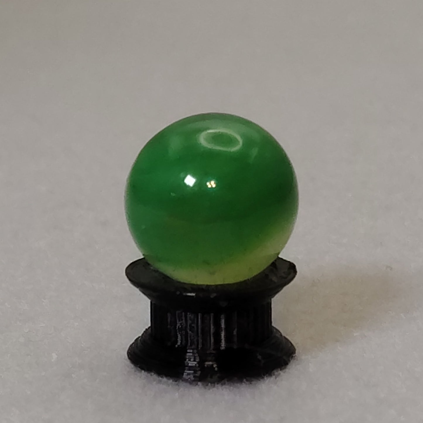 16mm Akro Agate Marble: Mossy Agate Green w/Aventurine NM+