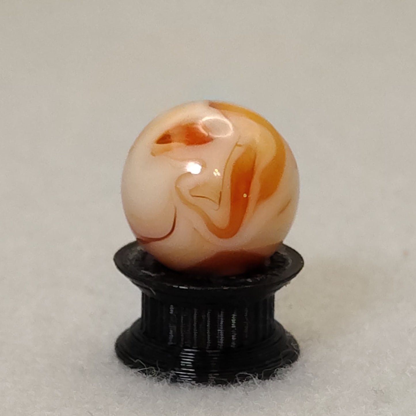 15mm Off Round Orange & Cream Swirl Marble with DRIZZLE NM Ravenswood?