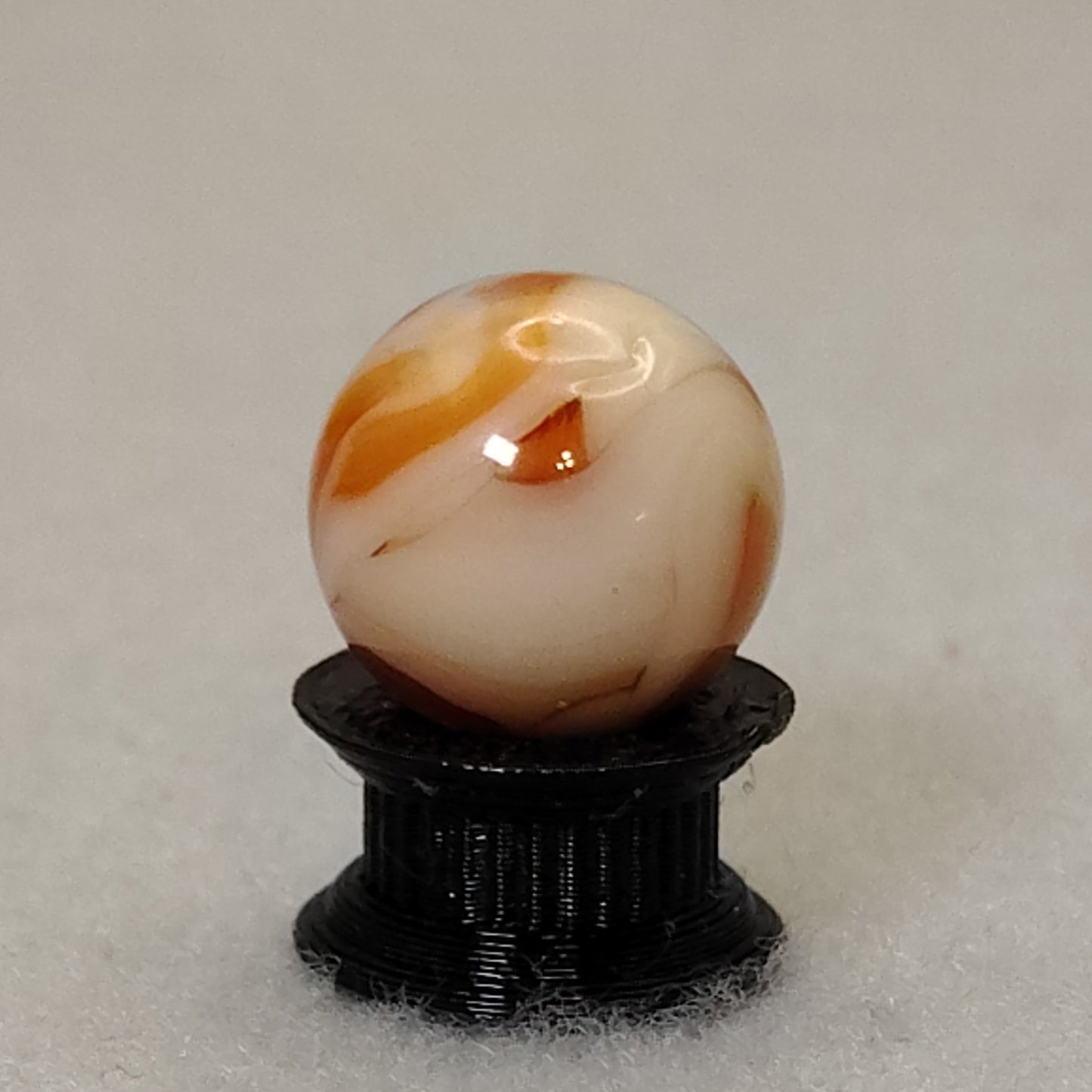 15mm Off Round Orange & Cream Swirl Marble with DRIZZLE NM Ravenswood?