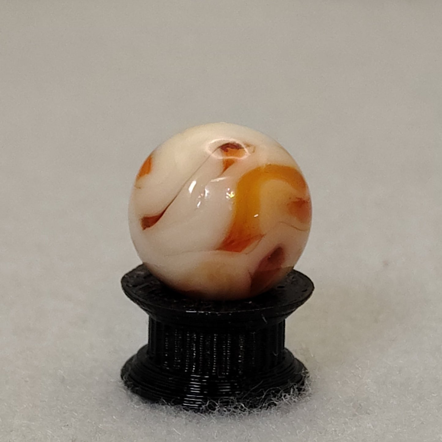 15mm Off Round Orange & Cream Swirl Marble with DRIZZLE NM Ravenswood?