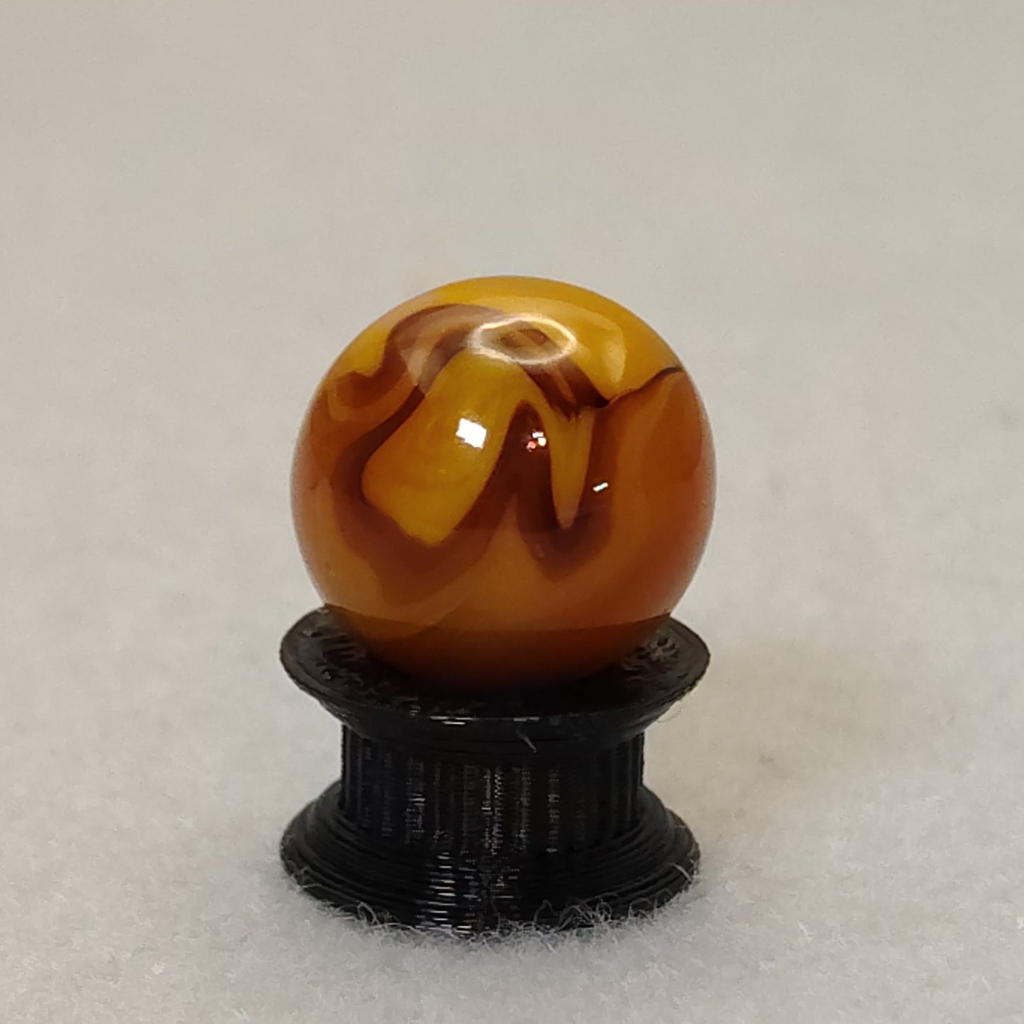 15.5mm Off Round Jabo Swirl Marble Butterscotch NM+