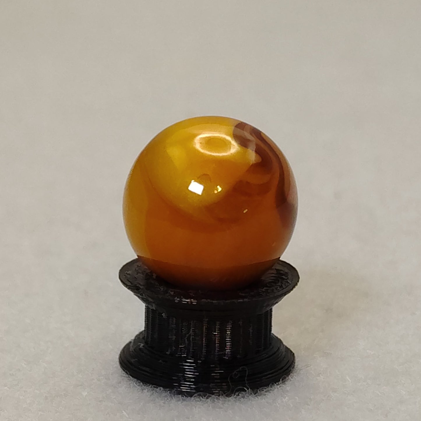 15.5mm Off Round Jabo Swirl Marble Butterscotch NM+