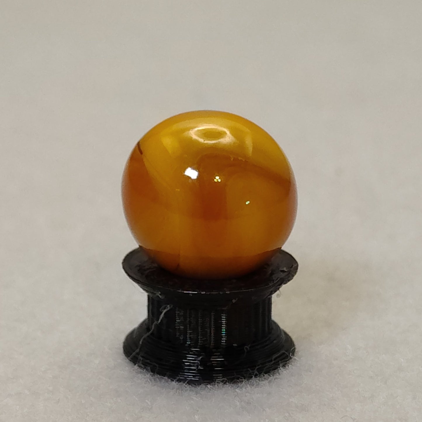 15.5mm Off Round Jabo Swirl Marble Butterscotch NM+