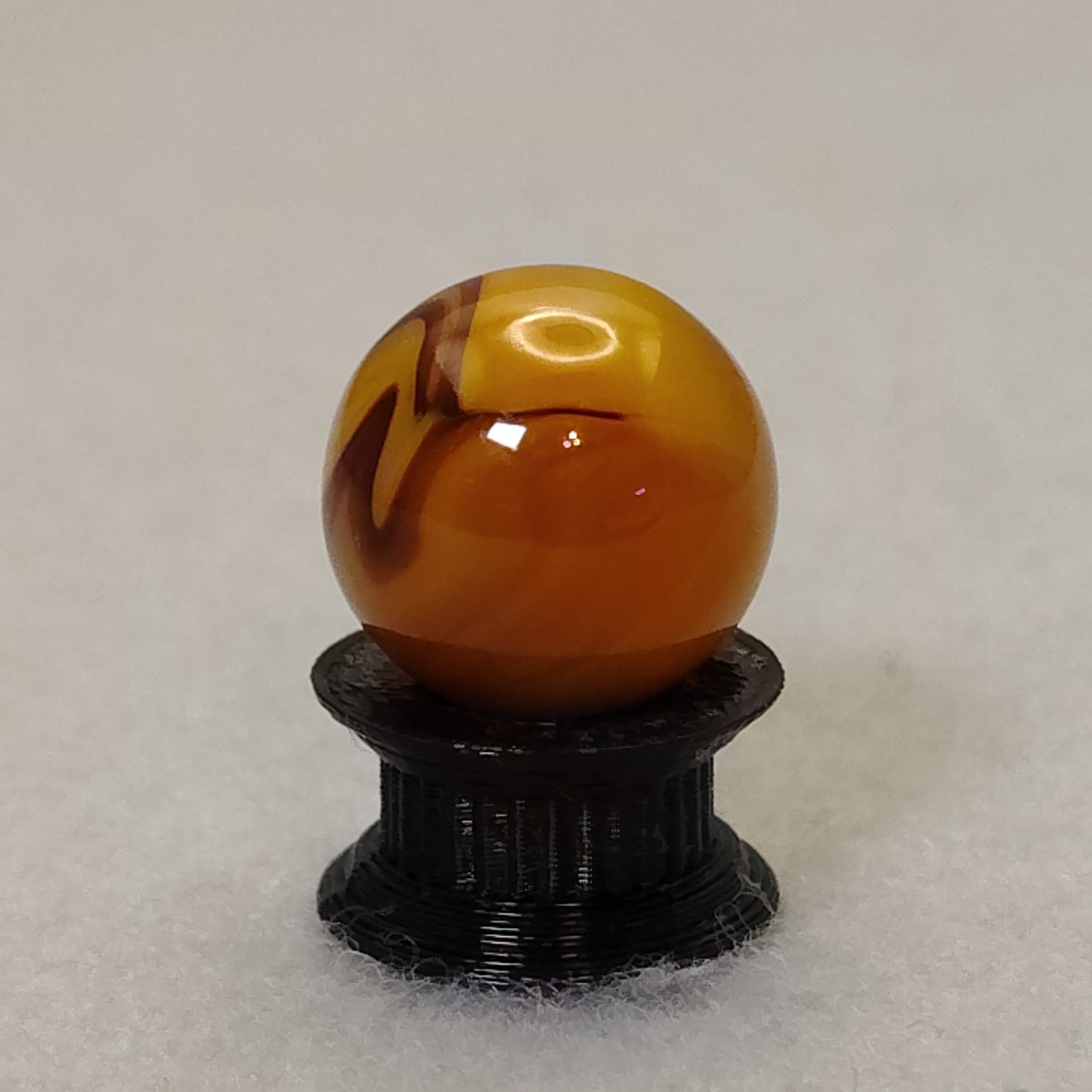 15.5mm Off Round Jabo Swirl Marble Butterscotch NM+