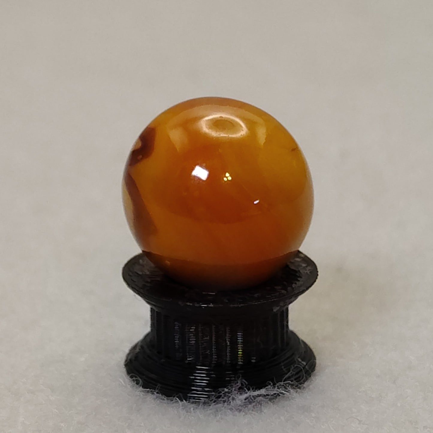 15.5mm Off Round Jabo Swirl Marble Butterscotch NM+