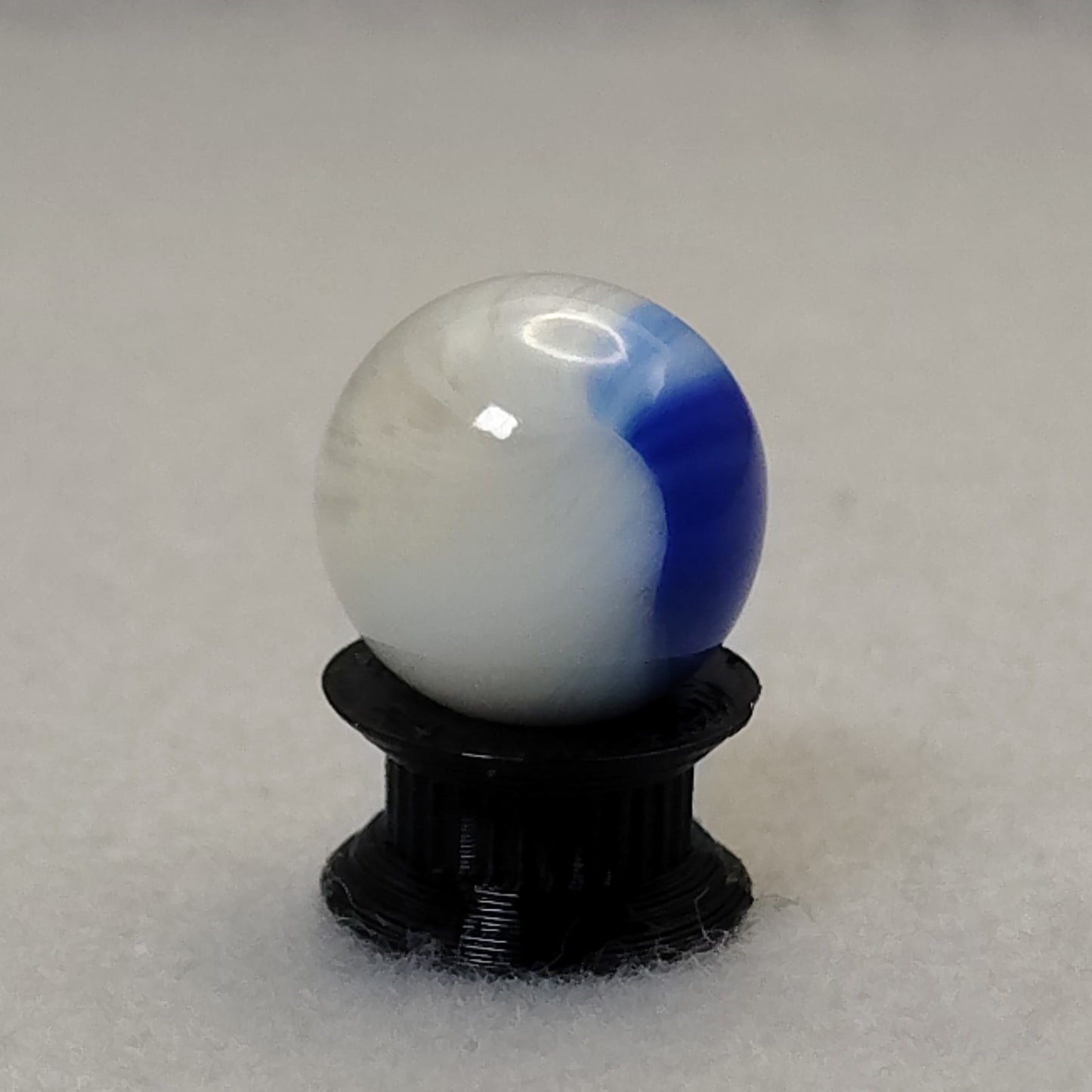16mm Patch Marble Vitro? Akro? Blue White MINT