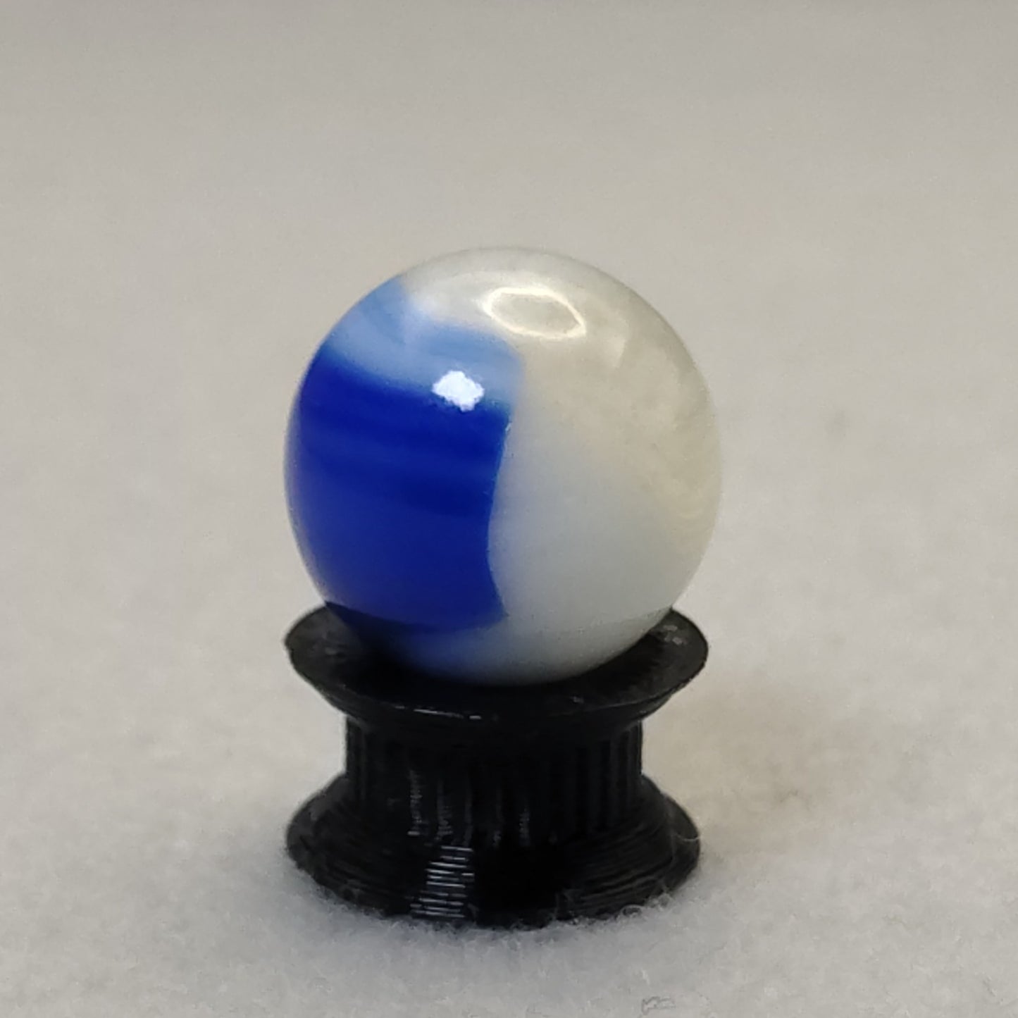 16mm Patch Marble Vitro? Akro? Blue White MINT