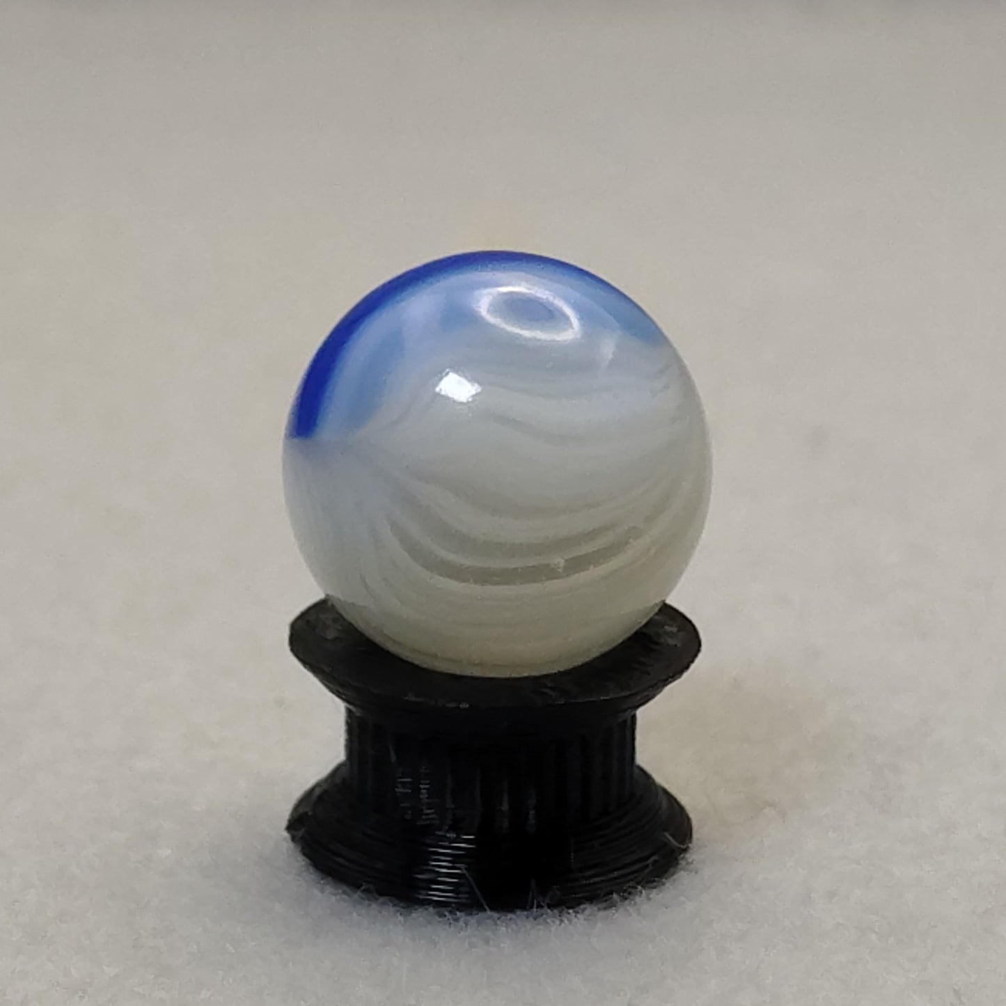 16mm Patch Marble Vitro? Akro? Blue White MINT