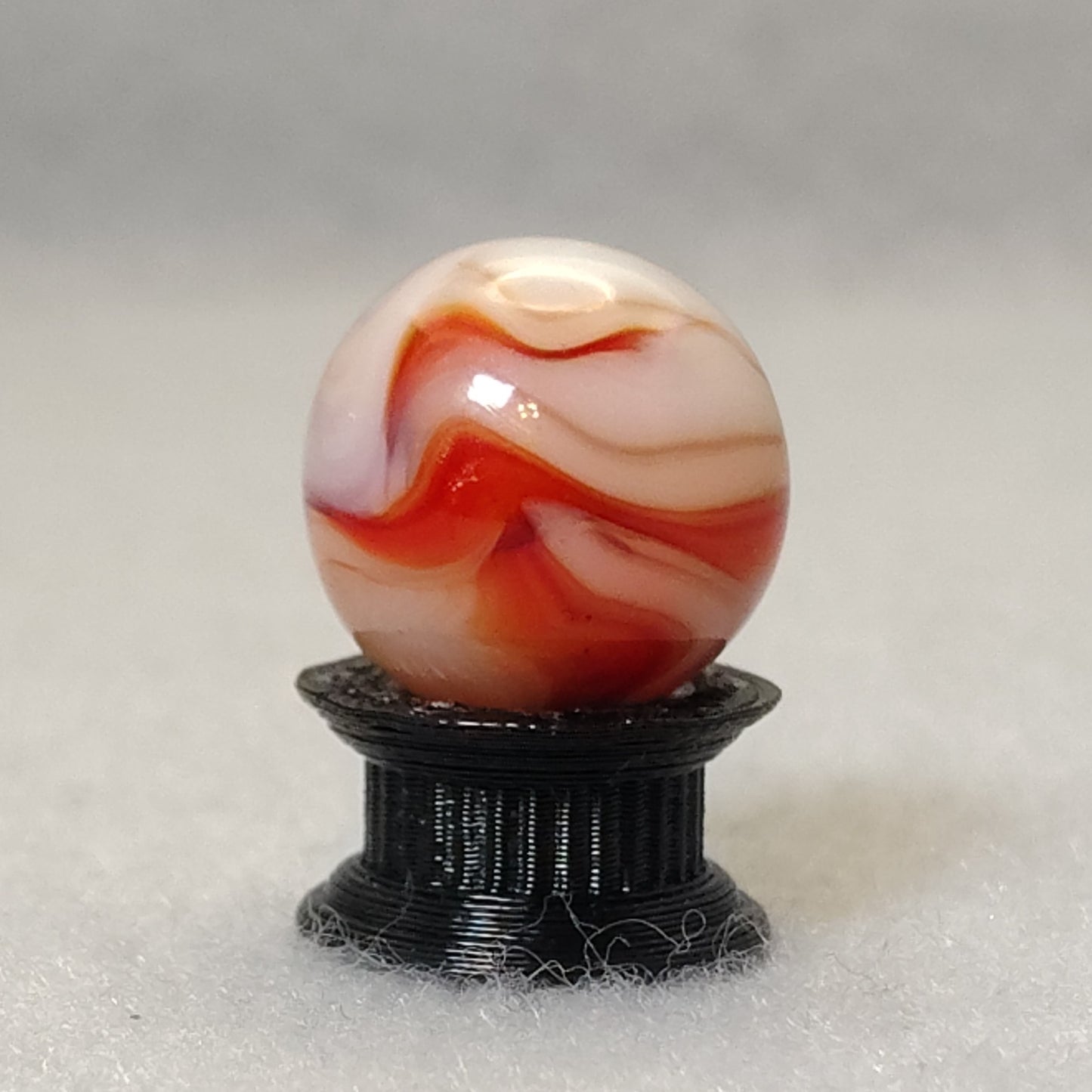 16mm Alley Agate Swirl Marble "strawberry shortcake"? NM-