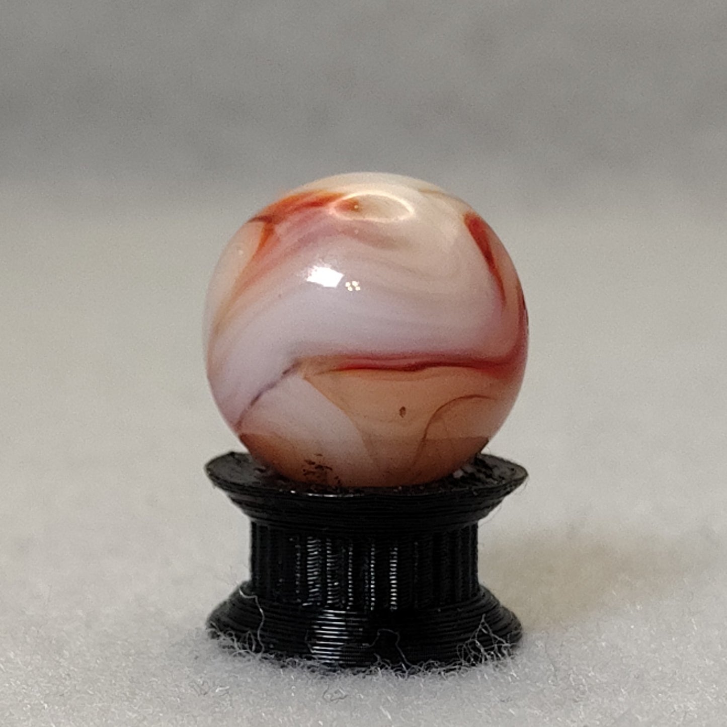 16mm Alley Agate Swirl Marble "strawberry shortcake"? NM-