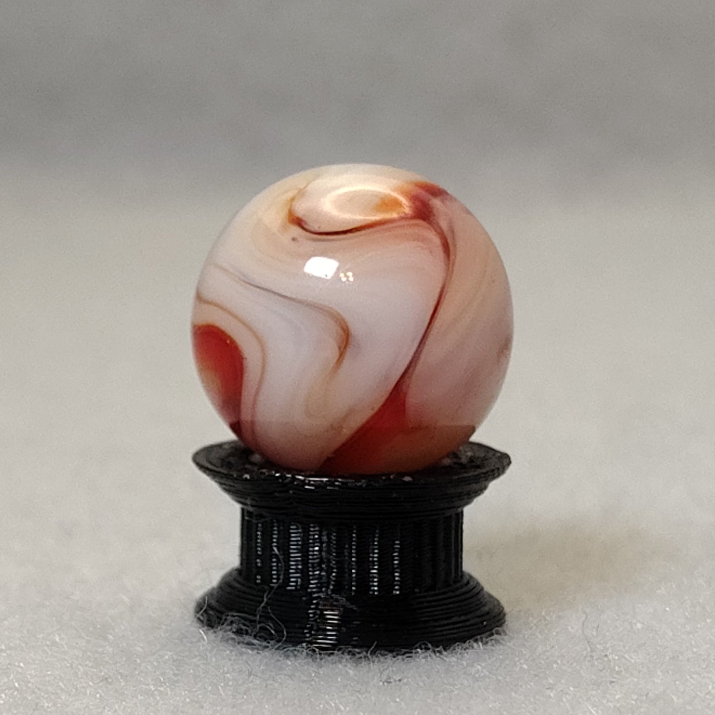 16mm Alley Agate Swirl Marble "strawberry shortcake"? NM-