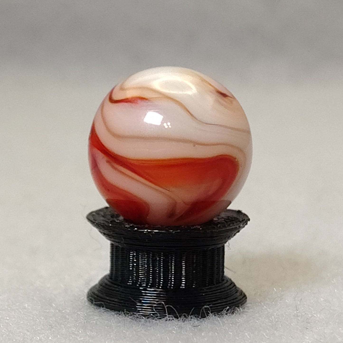 16mm Alley Agate Swirl Marble "strawberry shortcake"? NM-