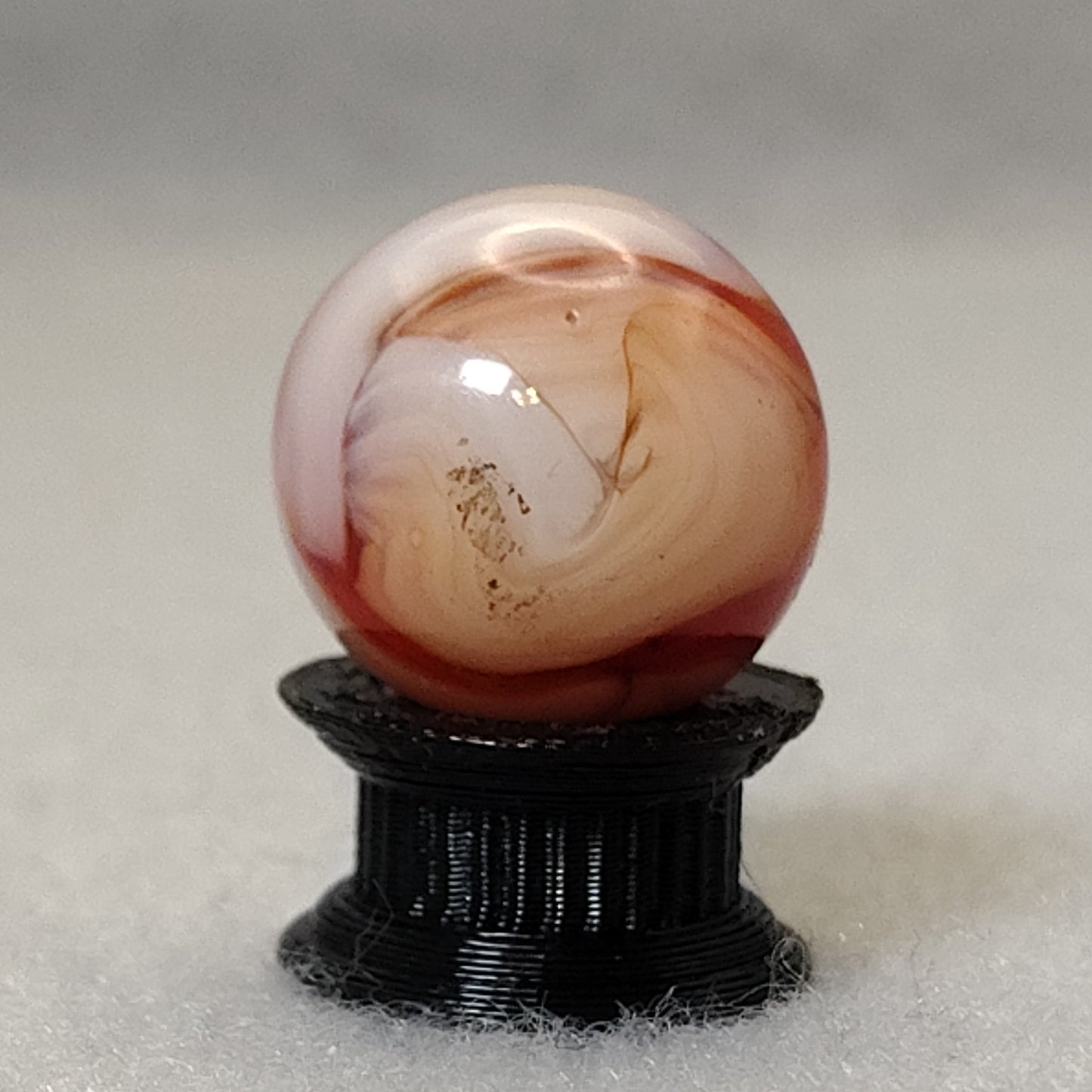 16mm Alley Agate Swirl Marble "strawberry shortcake"? NM-