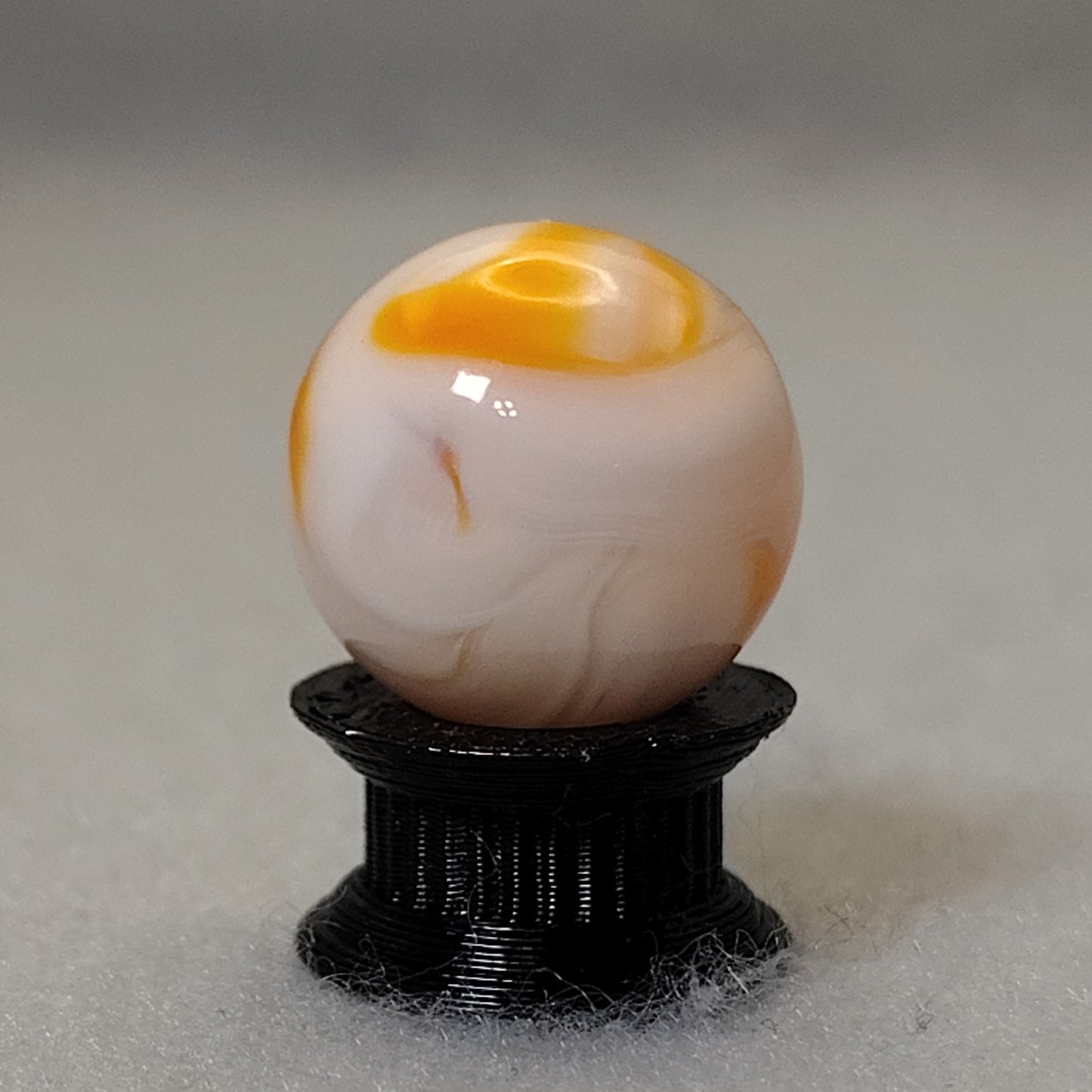16mm Swirl Marble Orange & White NM+