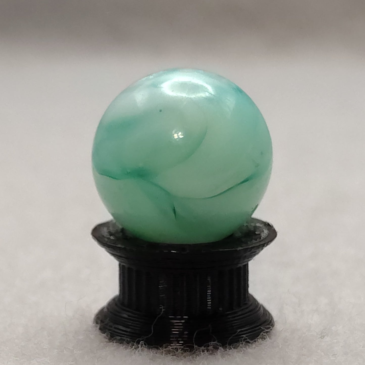15mm Swirl Marble Turquoise & White NM- Alley?