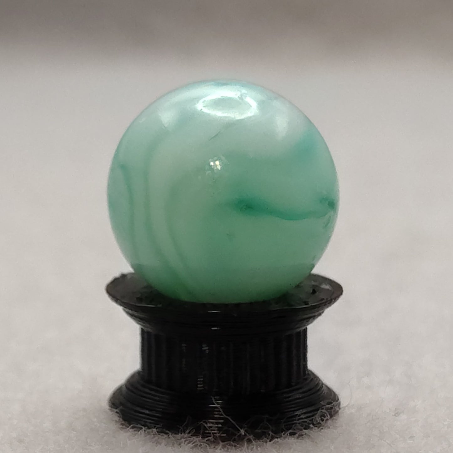 15mm Swirl Marble Turquoise & White NM- Alley?