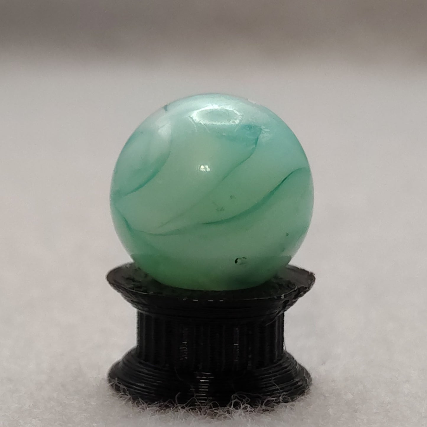 15mm Swirl Marble Turquoise & White NM- Alley?