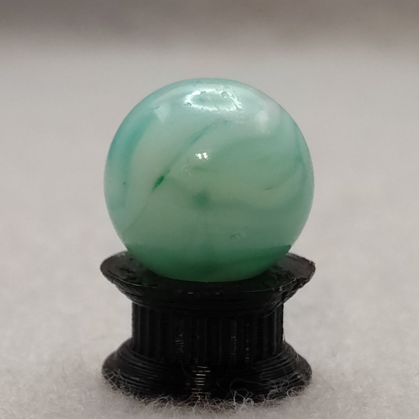 15mm Swirl Marble Turquoise & White NM- Alley?